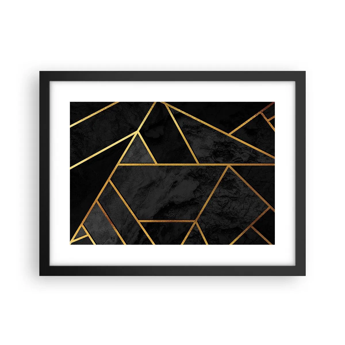 Póster en marco negro - Oscuridad y brillo - 40x30 cm