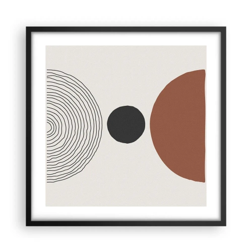 Póster en marco negro - En el centro de la atención - 50x50 cm