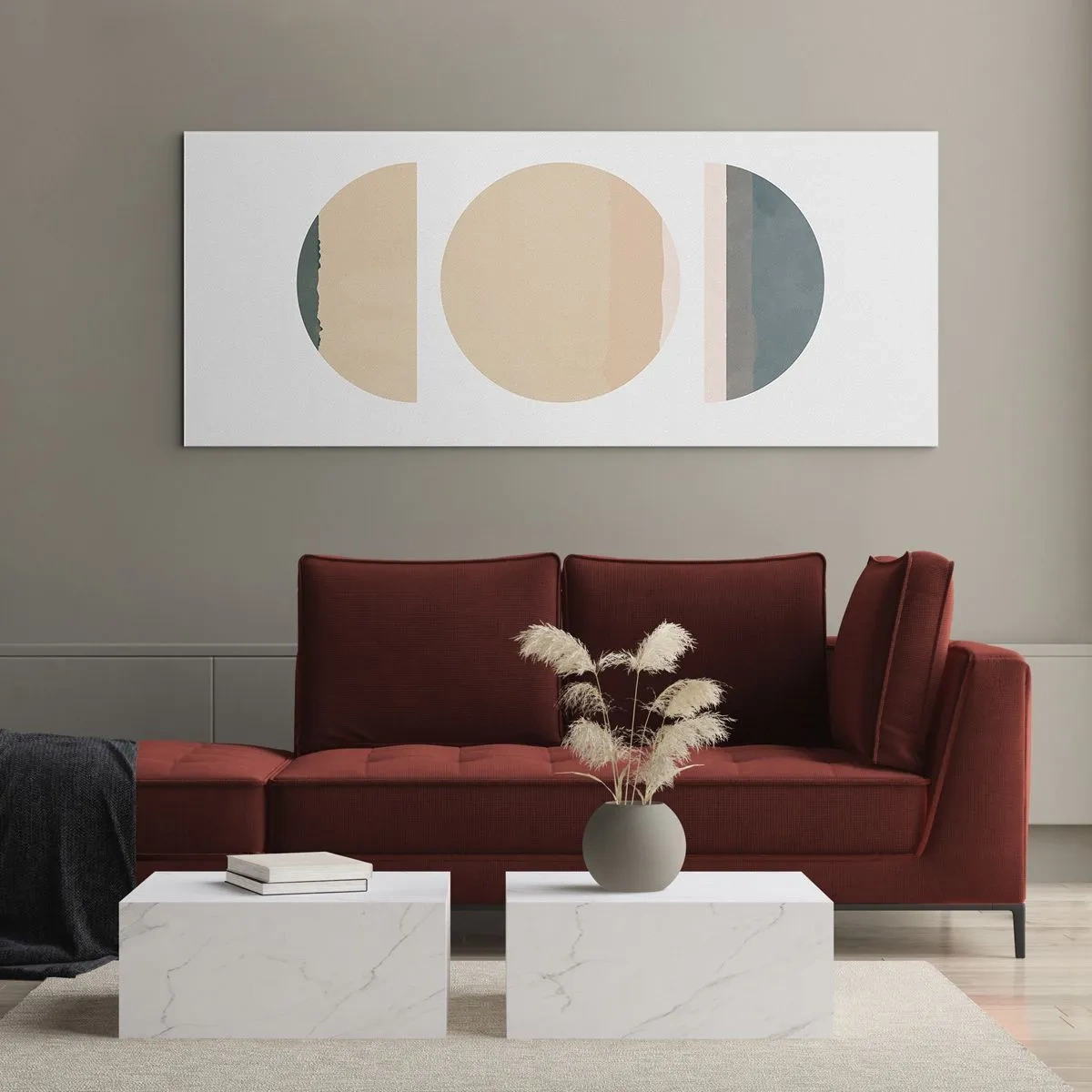 Cuadro sobre vidrio - Impresiones sobre Vidrio - Círculo tras círculo - 100x40 cm