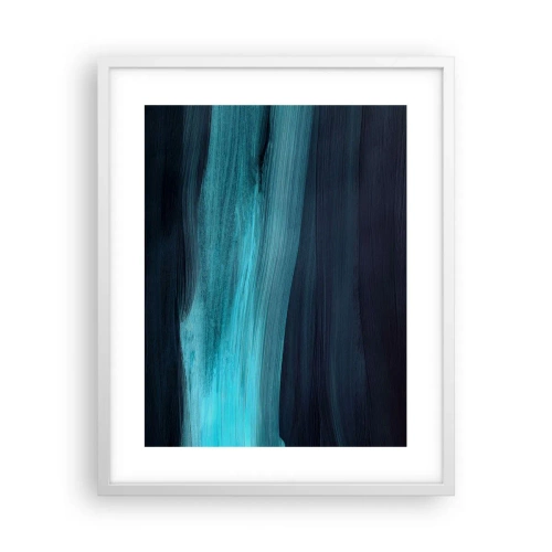 Póster en marco blanco - Nadar con la corriente - 40x50 cm