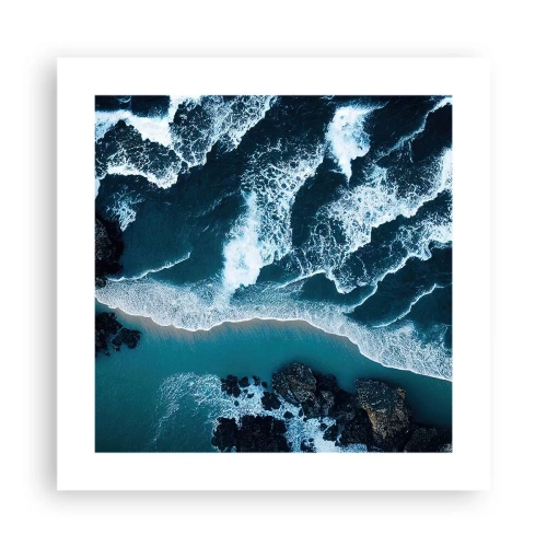 Póster - Rodeadas por las olas - 40x40 cm