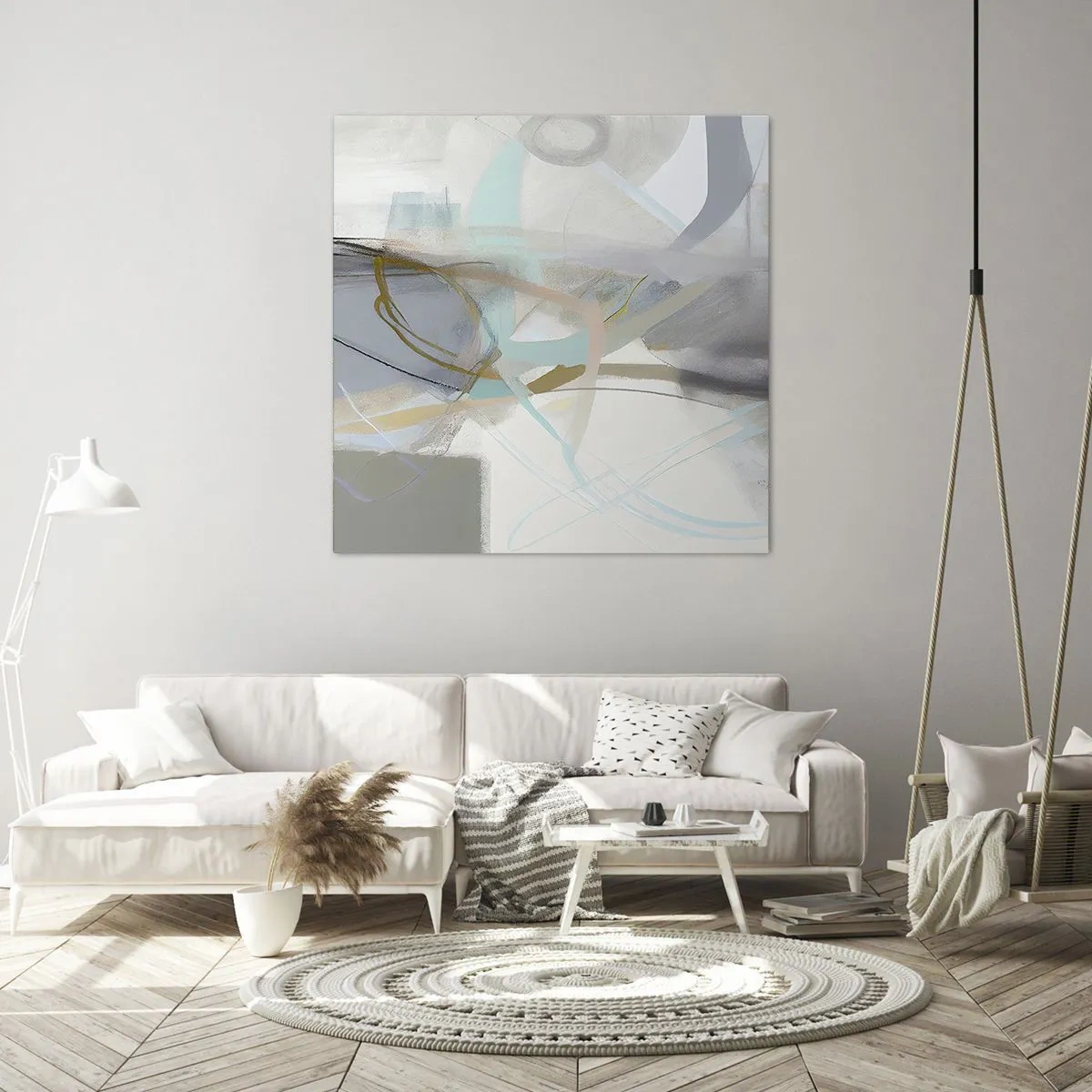 Cuadro sobre lienzo - Impresión de Imagen - Abstracción brumosa - 60x60 cm