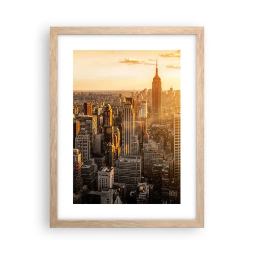 Póster en marco roble claro - Creciendo al sol - 30x40 cm