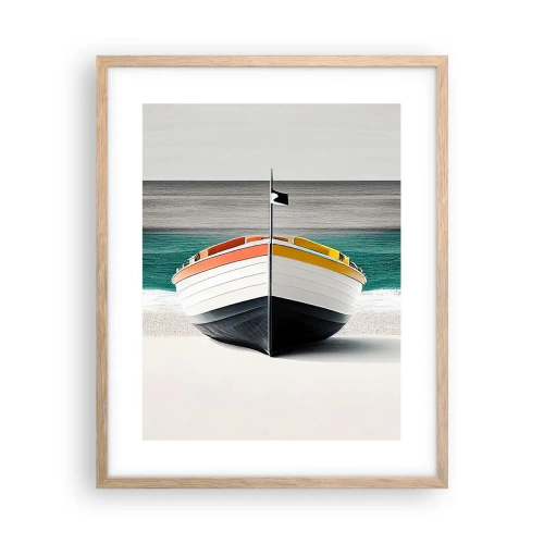 Póster en marco roble claro - En su lugar exacto - 40x50 cm