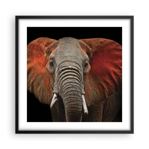 Póster en marco negro - Soy salvaje, ¿y tú? - 50x50 cm