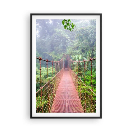 Póster en marco negro - Suspendido sobre las copas - 61x91 cm