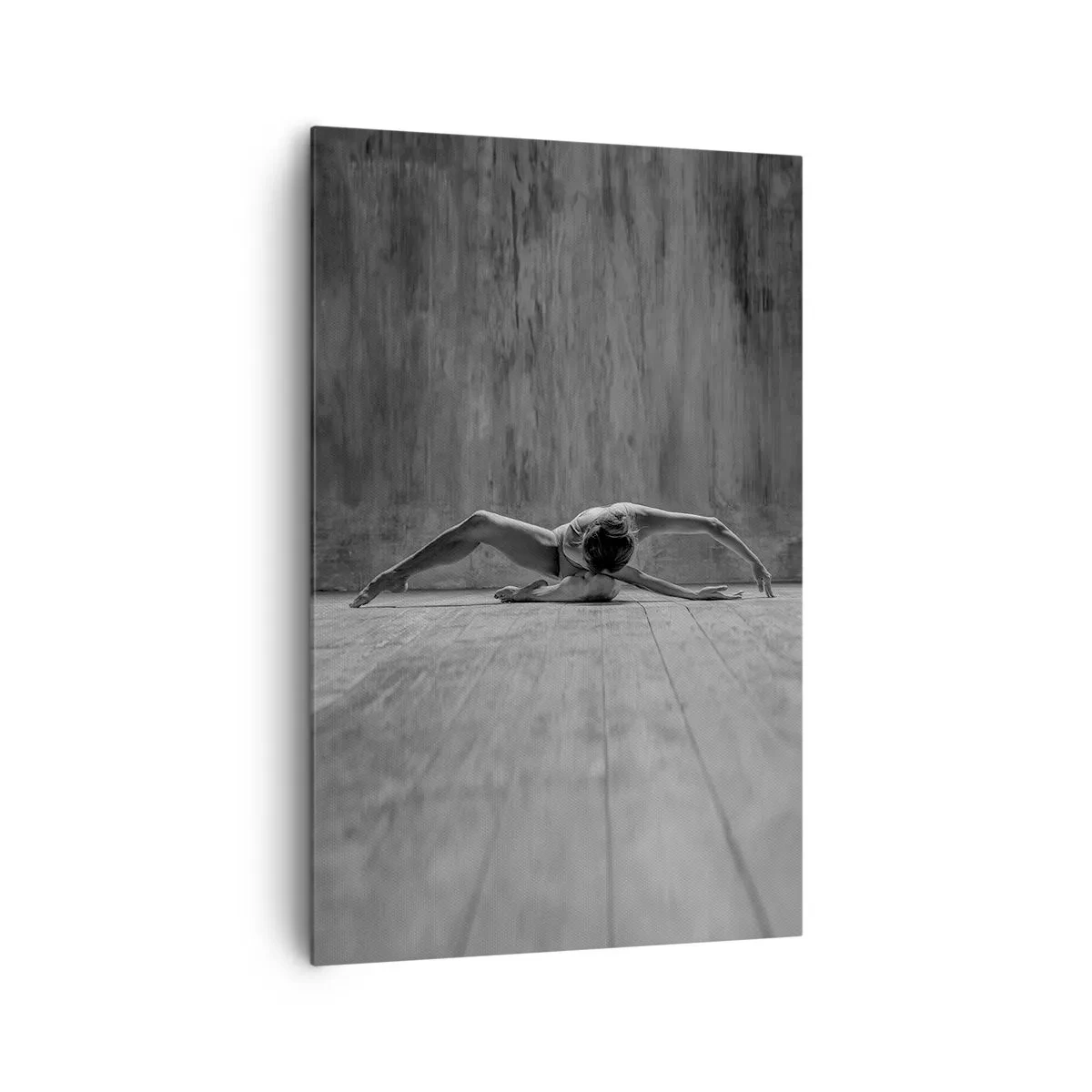 Cuadro sobre lienzo - Impresión de Imagen - Una bailarina en pose artística. - 80x120cm - Simetría encontrada - Decoración de pared moderna para salón y dormitorio ARTTOR