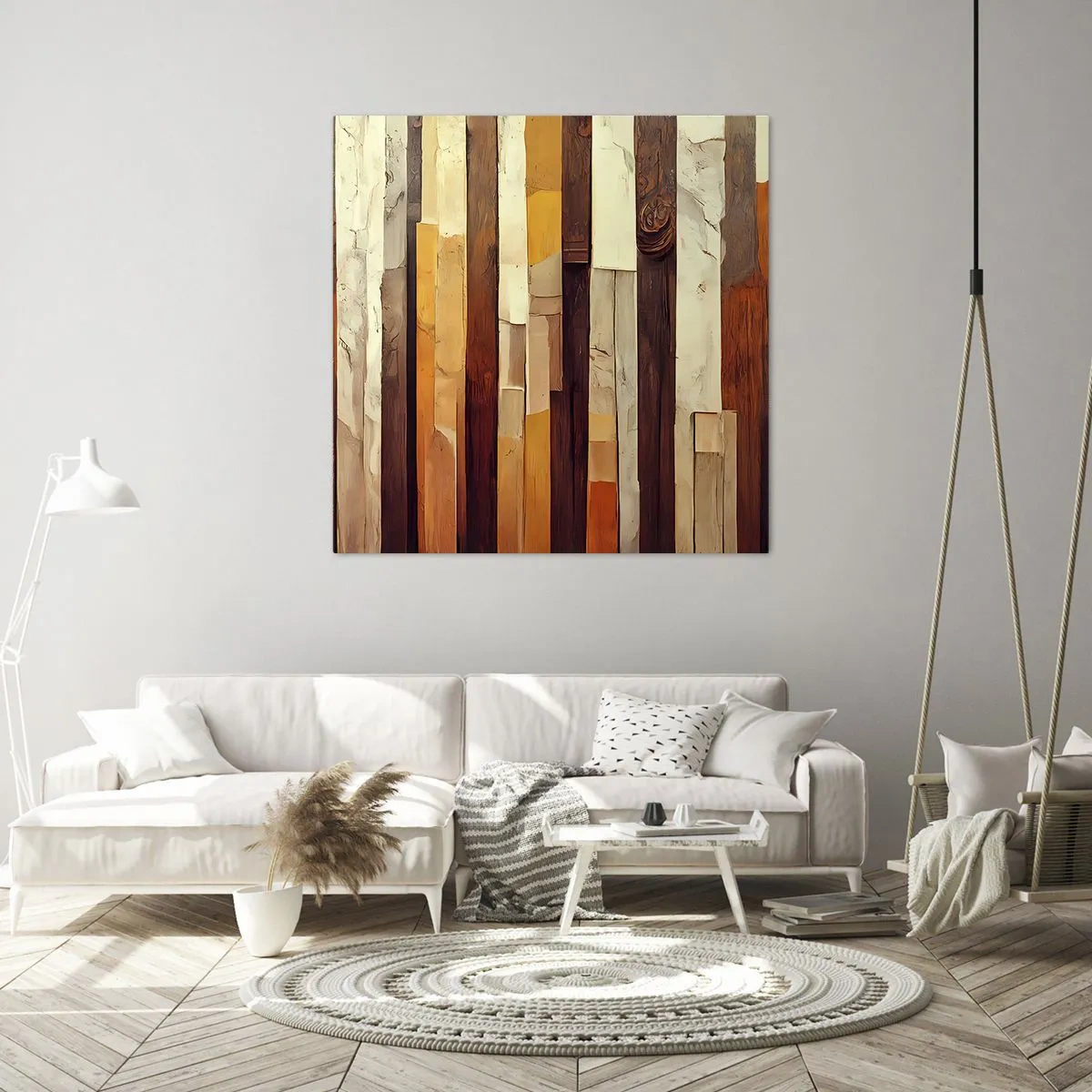 Cuadro sobre lienzo - Impresión de Imagen - Himno de los árboles del bosque - 30x30 cm