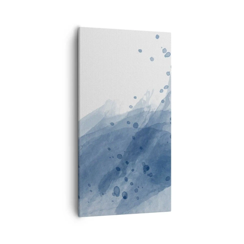 Cuadro sobre lienzo - Impresión de Imagen - Tul azul - 55x100 cm