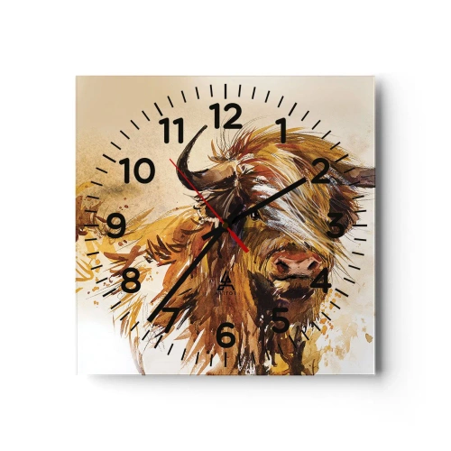 Reloj de pared - Reloj de vidrio - El orgullo del líder - 30x30 cm