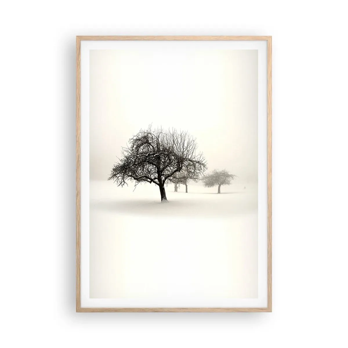 Póster en marco roble claro - Sueño de invierno - 70x100 cm