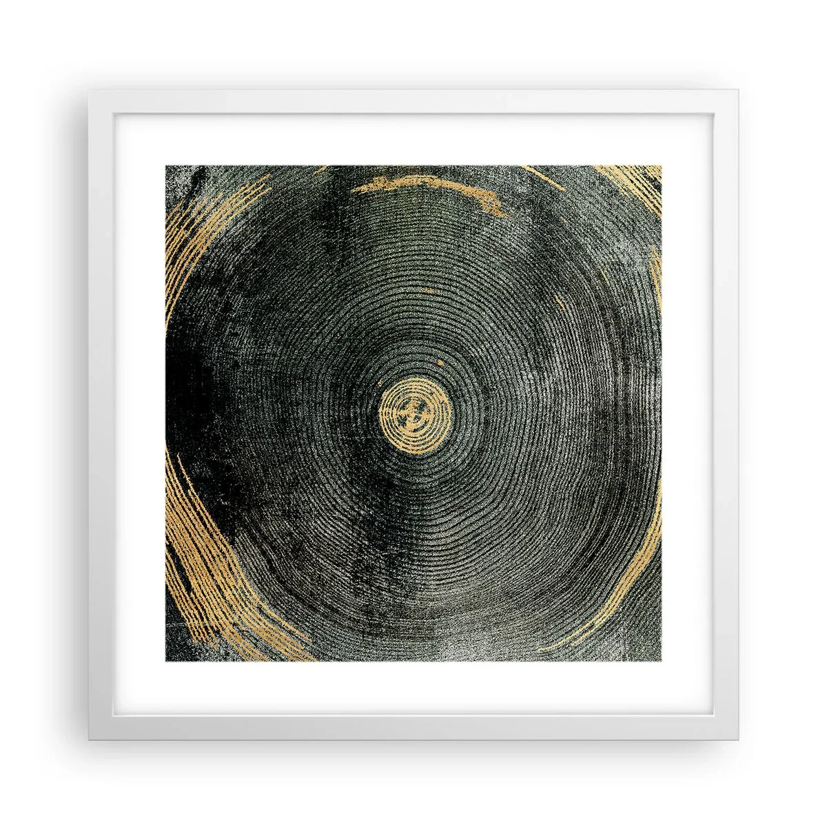 Póster en marco blanco - Cambio y perpetuidad - 40x40 cm