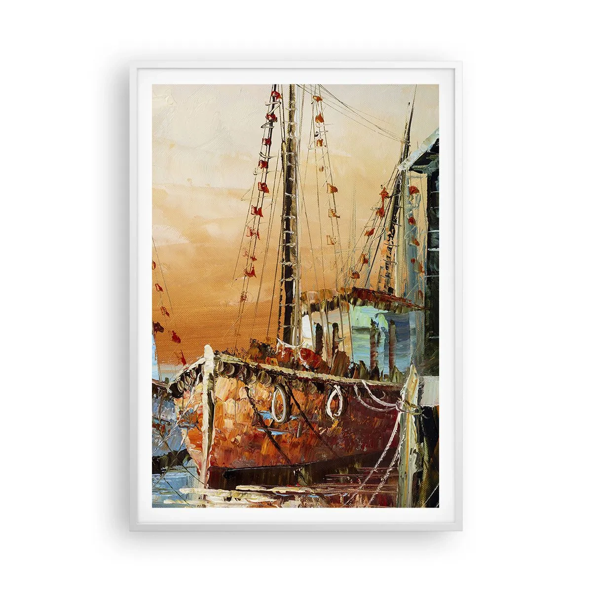 Póster en marco blanco - Regreso pacífico - 70x100 cm