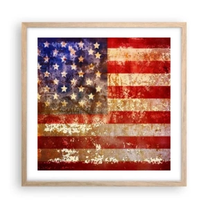 Póster en marco roble claro - La gloria no pasa - 50x50 cm