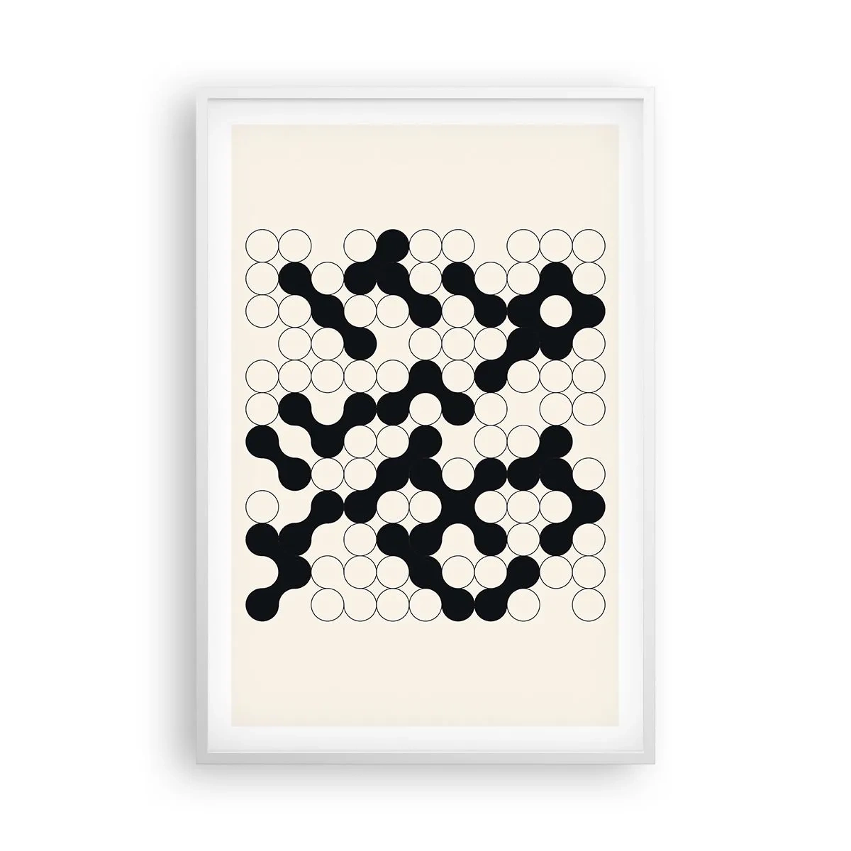 Póster en marco blanco - Juego chino - una variación - 61x91 cm