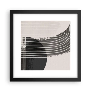 Póster en marco negro - Ida y vuelta - 30x30 cm