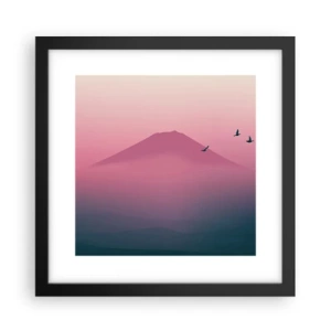Póster en marco negro - Sobre las nubes - 30x30 cm