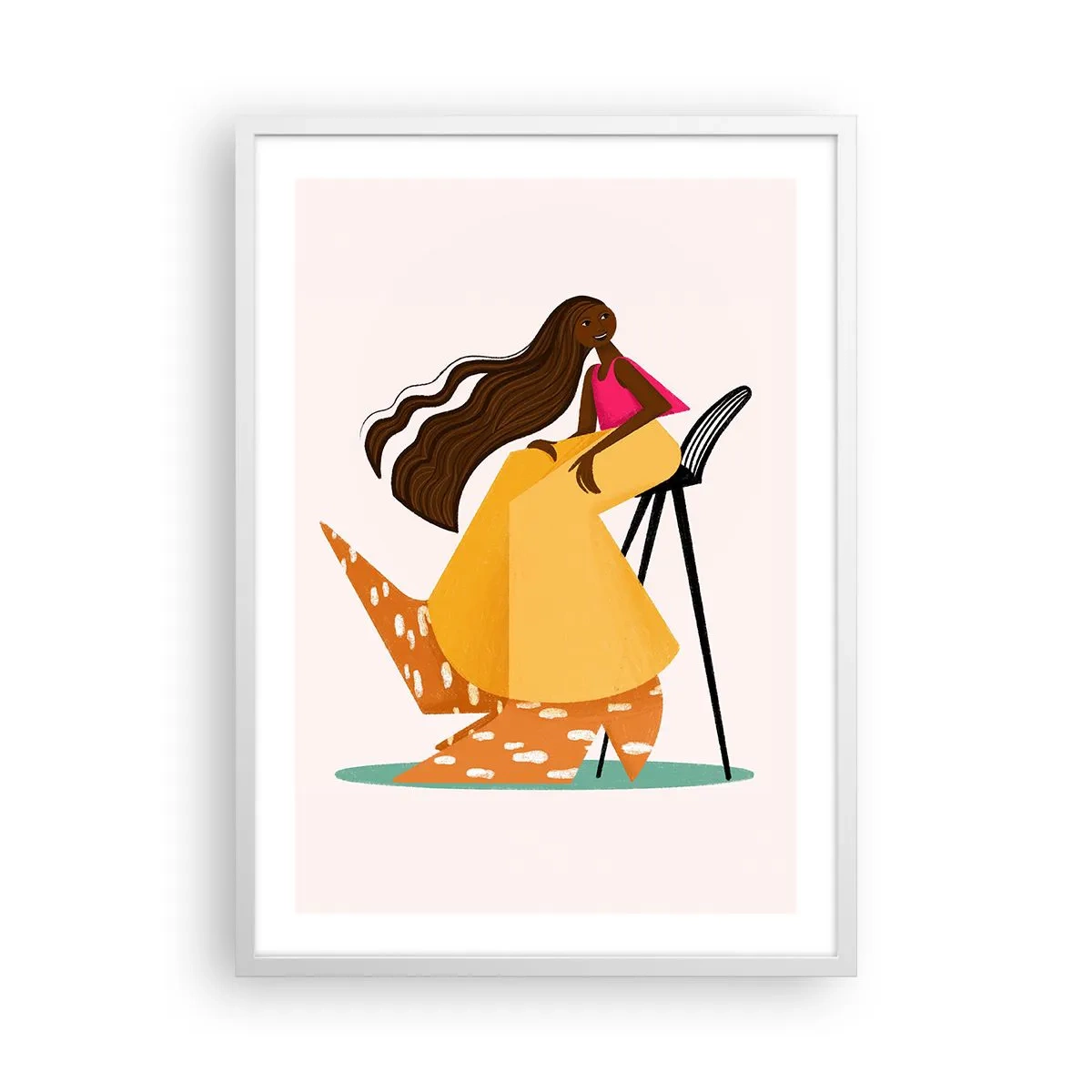 Póster en marco blanco - La moda también es divertida - 50x70 cm