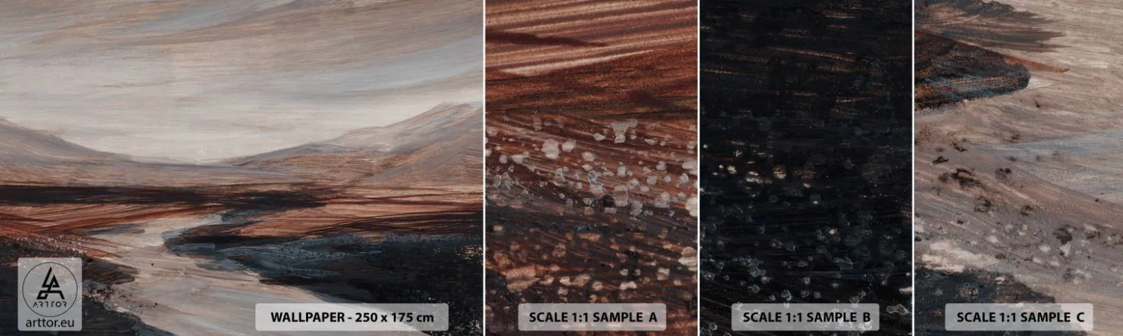 Muestra De Fotomural Standard Eco - Valle apacible - Paisaje, Paisaje, Pedazo - 100x30 cm