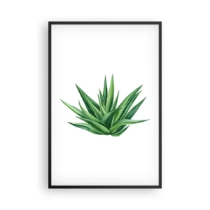 Póster en marco negro - Verde - fuerza - vida - 61x91 cm