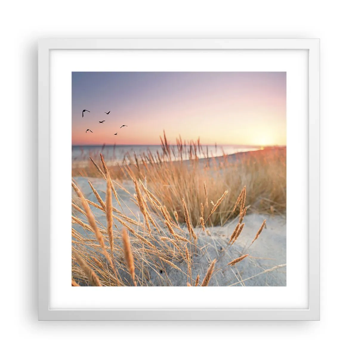 Póster en marco blanco - Dulce nana del Báltico - 40x40 cm