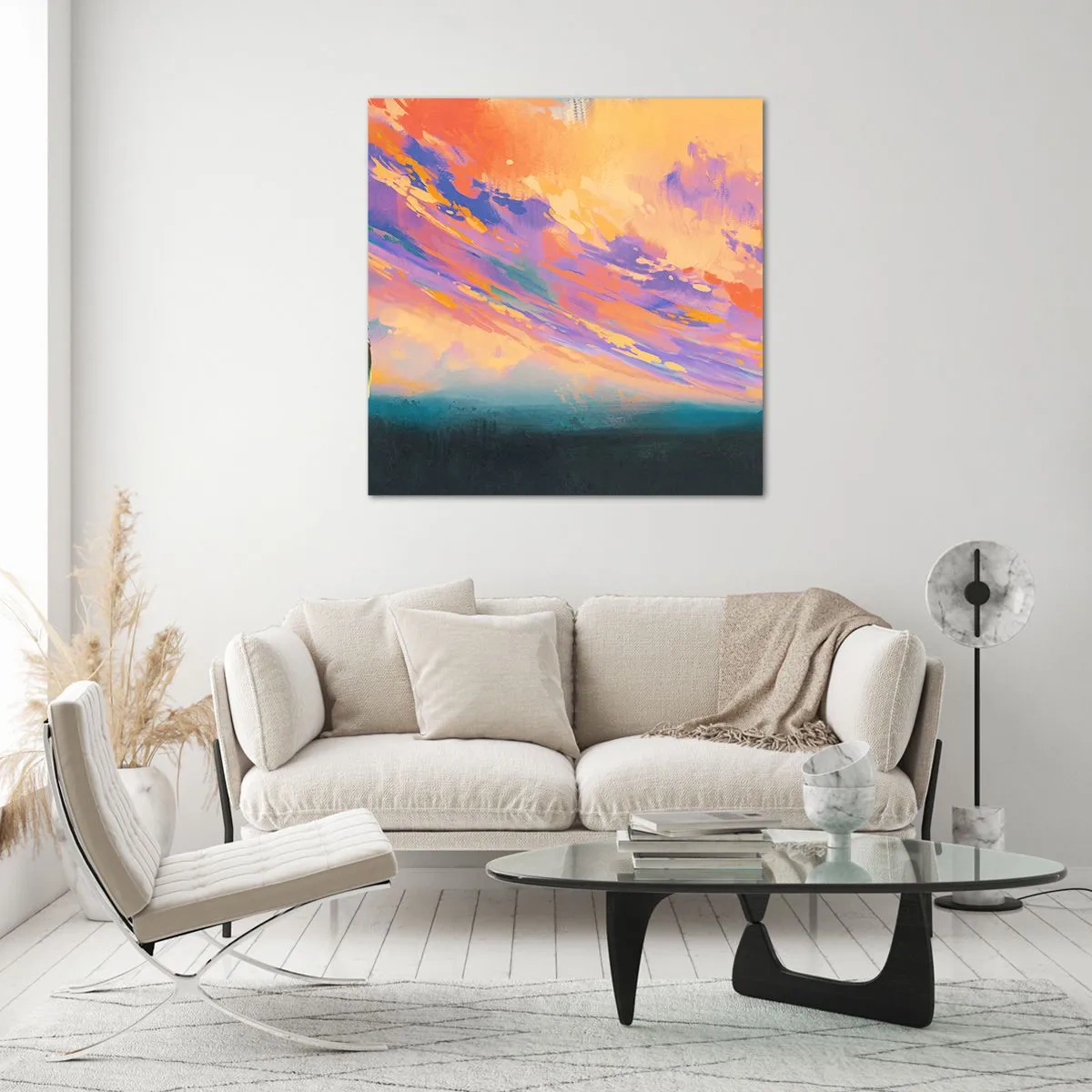 Cuadro sobre vidrio - Impresiones sobre Vidrio - Fuerza de atracción - 50x50 cm