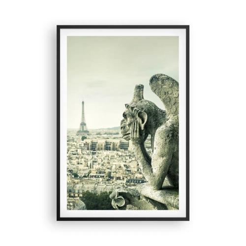 Póster en marco negro - Charlas parisinas - 61x91 cm