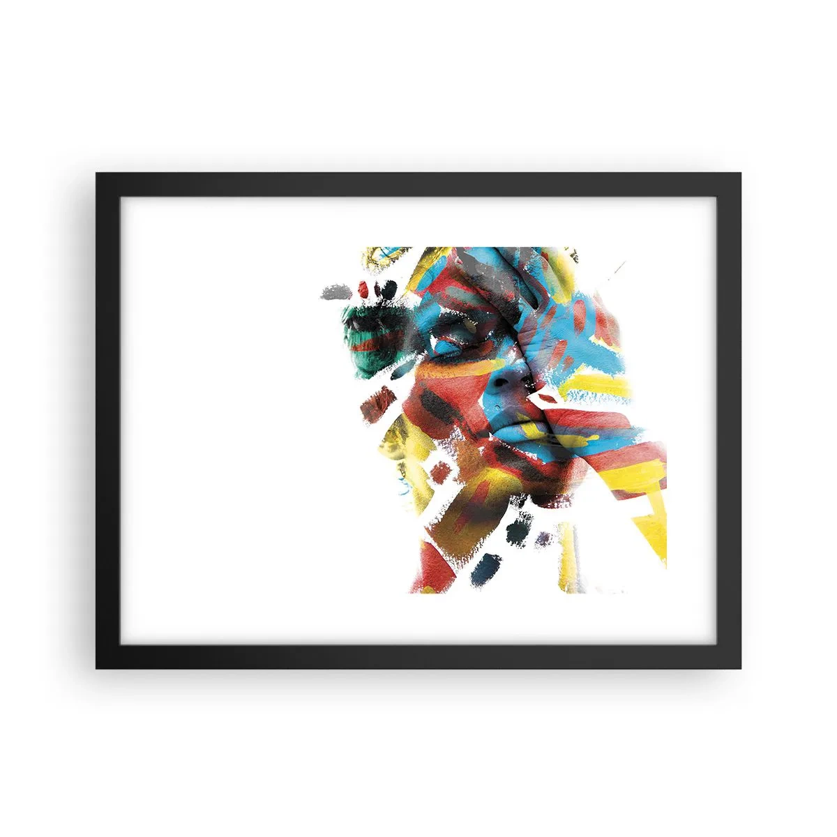 Póster en marco negro - Una personalidad colorida - 40x30 cm