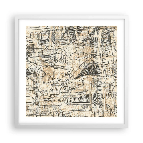 Póster en marco blanco - A la espera de ser descifrado - 50x50 cm