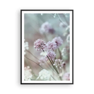 Póster en marco negro - Dulces filigranas de hierbas - 70x100 cm