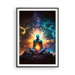 Póster en marco negro - Tranquilidad cósmica - 70x100 cm