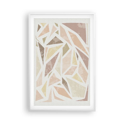 Póster en marco blanco - Composición de vidrieras - 61x91 cm