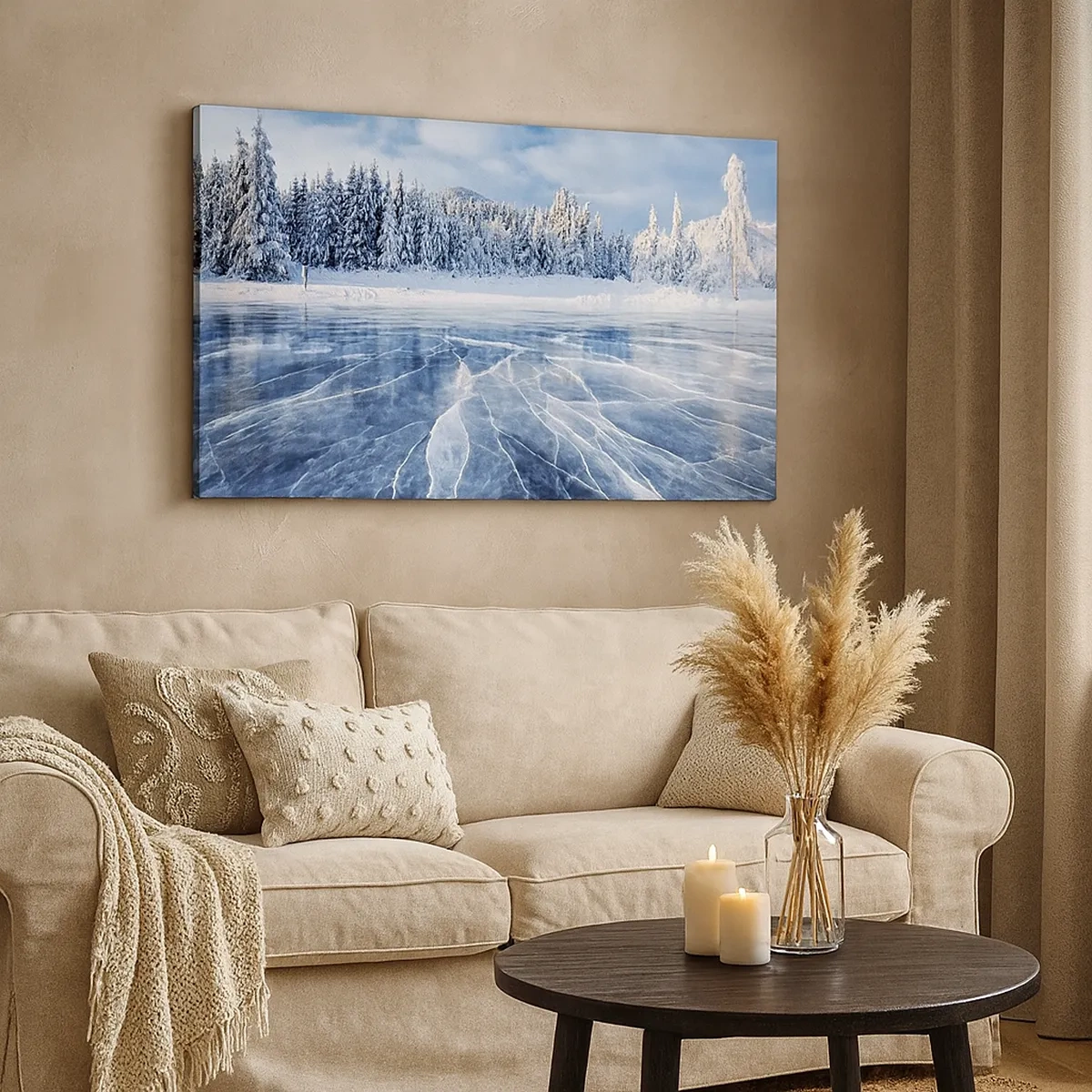 Cuadro sobre lienzo - Impresión de Imagen - Vista deslumbrante y cristalina - 30x30 cm