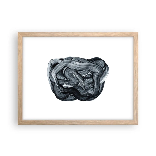 Póster en marco roble claro - No es tan sencillo - 40x30 cm