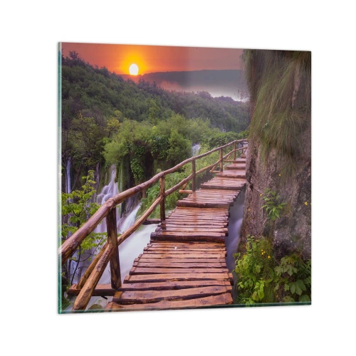 Cuadro sobre vidrio - Impresiones sobre Vidrio - Una belleza inimaginable - 70x70 cm