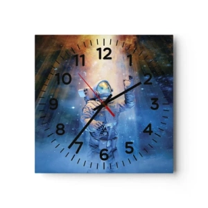 Reloj de pared - Reloj de vidrio - El descubrimiento - 40x40 cm