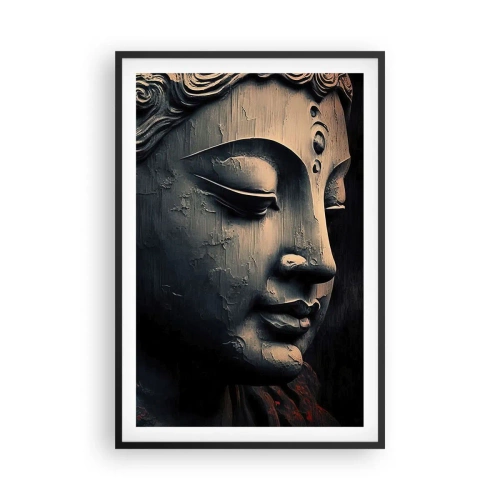 Póster en marco negro - En sintonía con el mundo - 61x91 cm