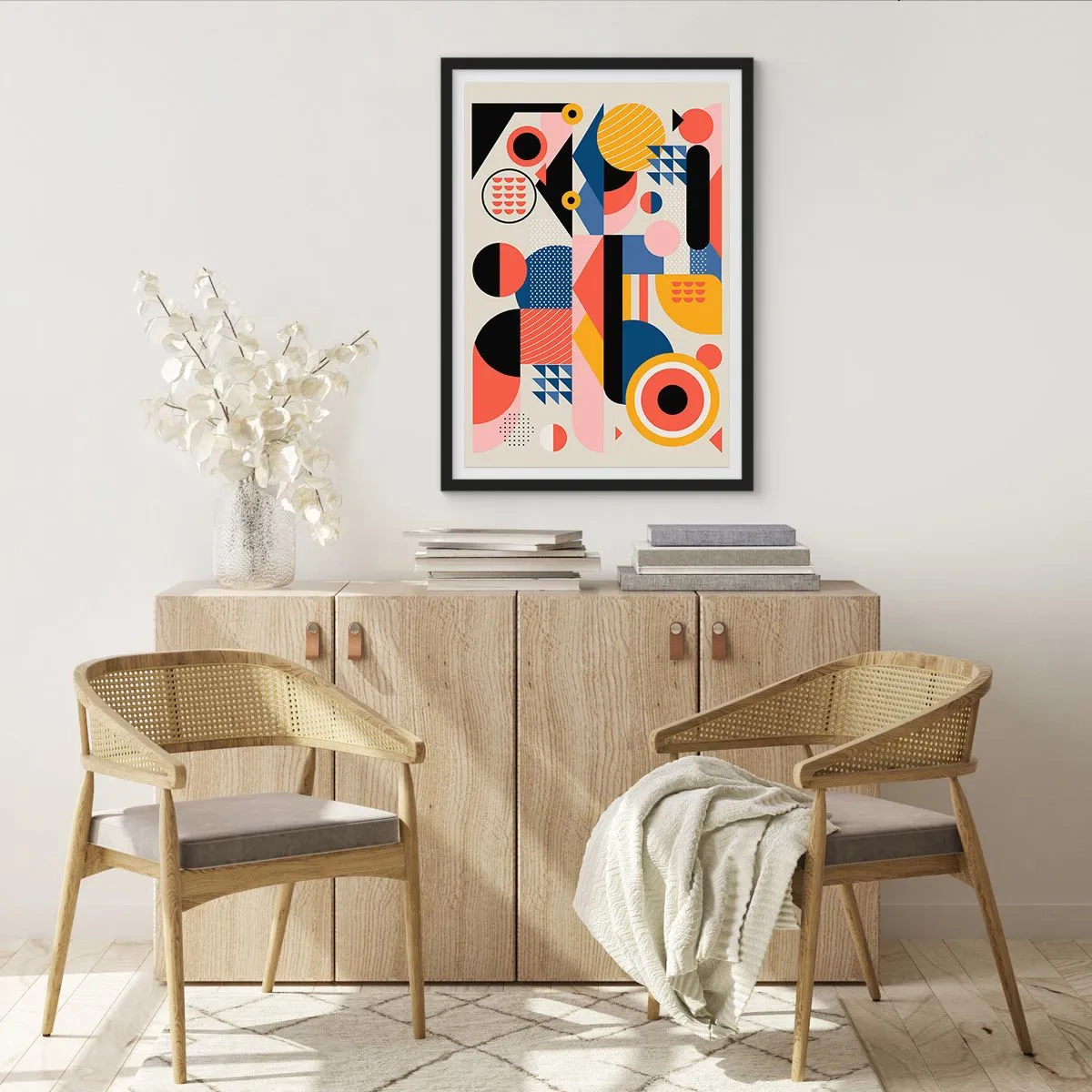 Póster en marco negro - Composición: juegos - 50x70 cm