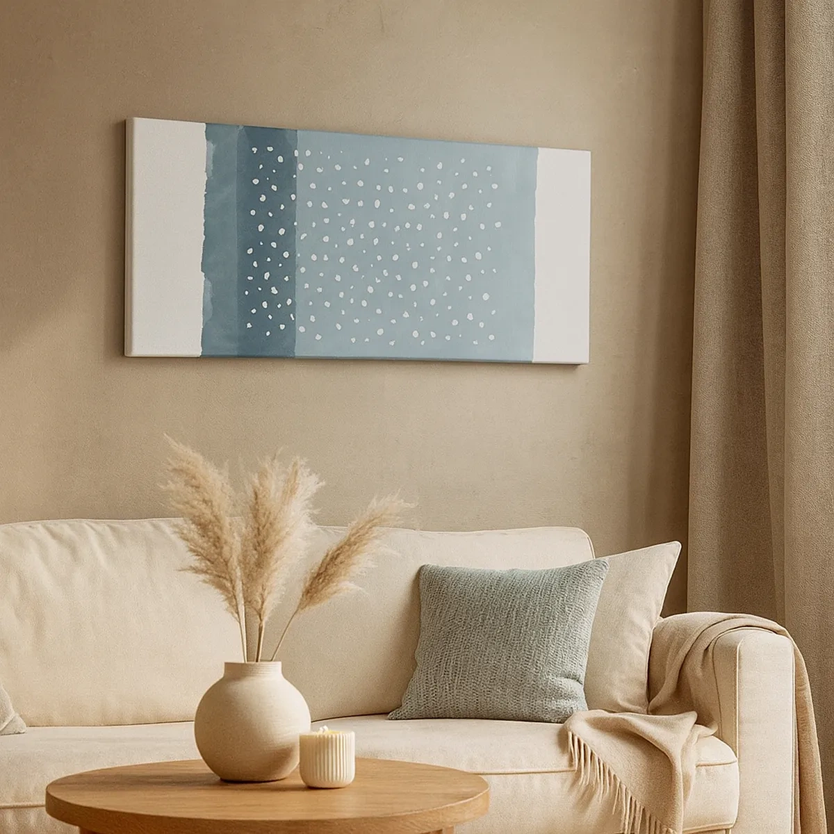 Cuadro sobre lienzo - Impresión de Imagen - Creación sobre azul - 30x30 cm