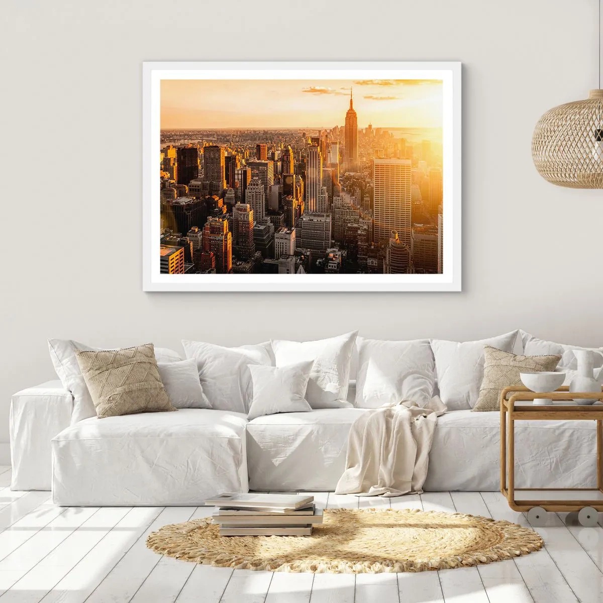 Póster en marco blanco - Creciendo al sol - 70x50 cm