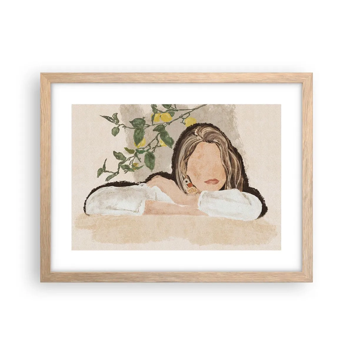 Póster en marco roble claro - La belleza del sur - 40x30 cm