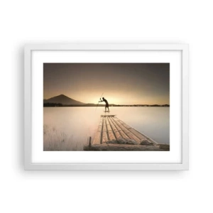 Póster en marco blanco - Antes del descanso - 40x30 cm