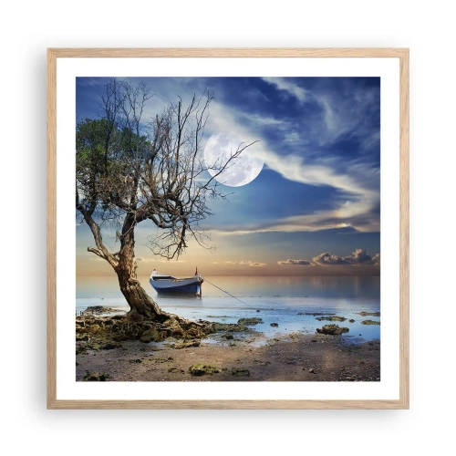 Póster en marco roble claro - ¿Es el final o el principio? - 60x60 cm