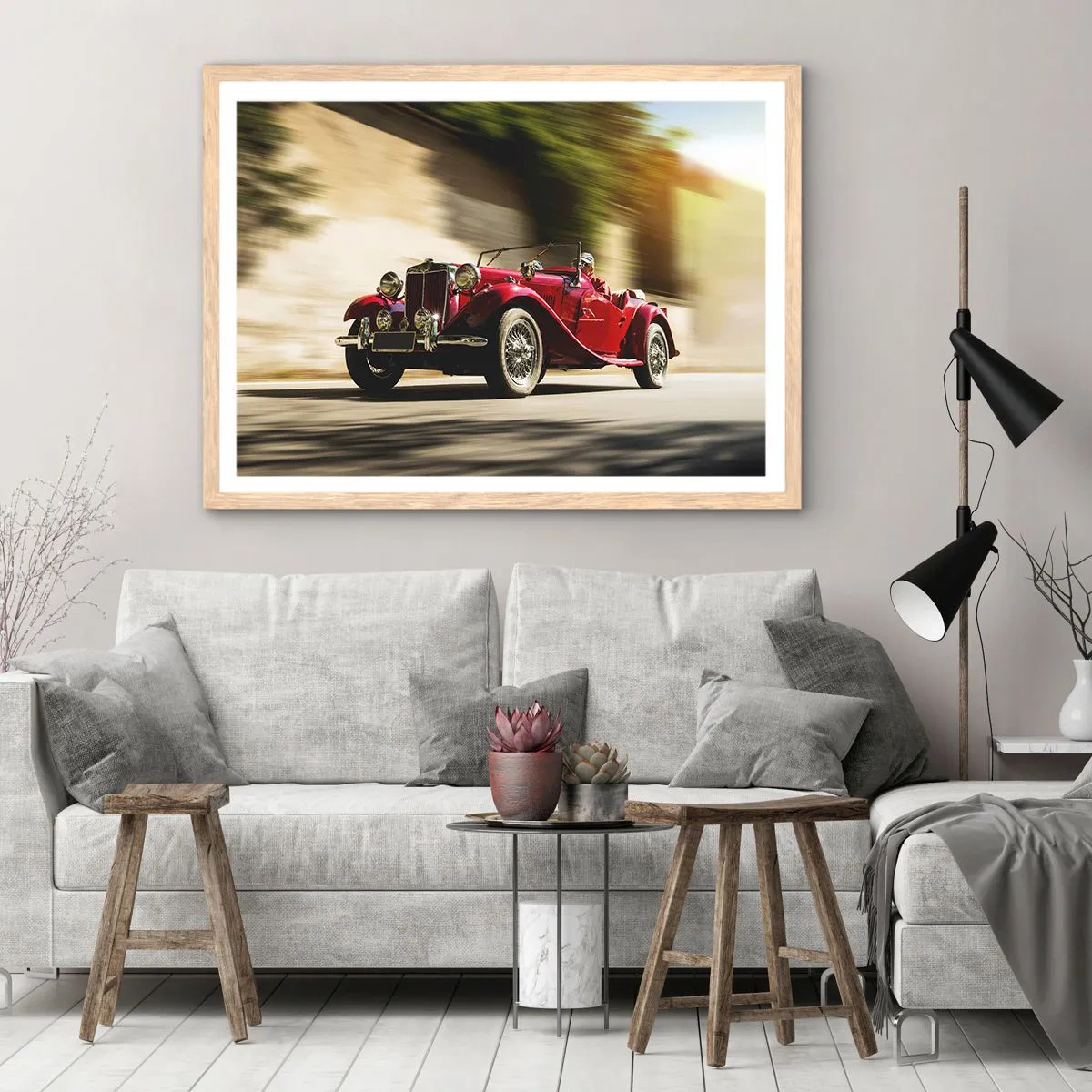 Póster en marco roble claro - Hermosa pieza de museo - 100x70 cm