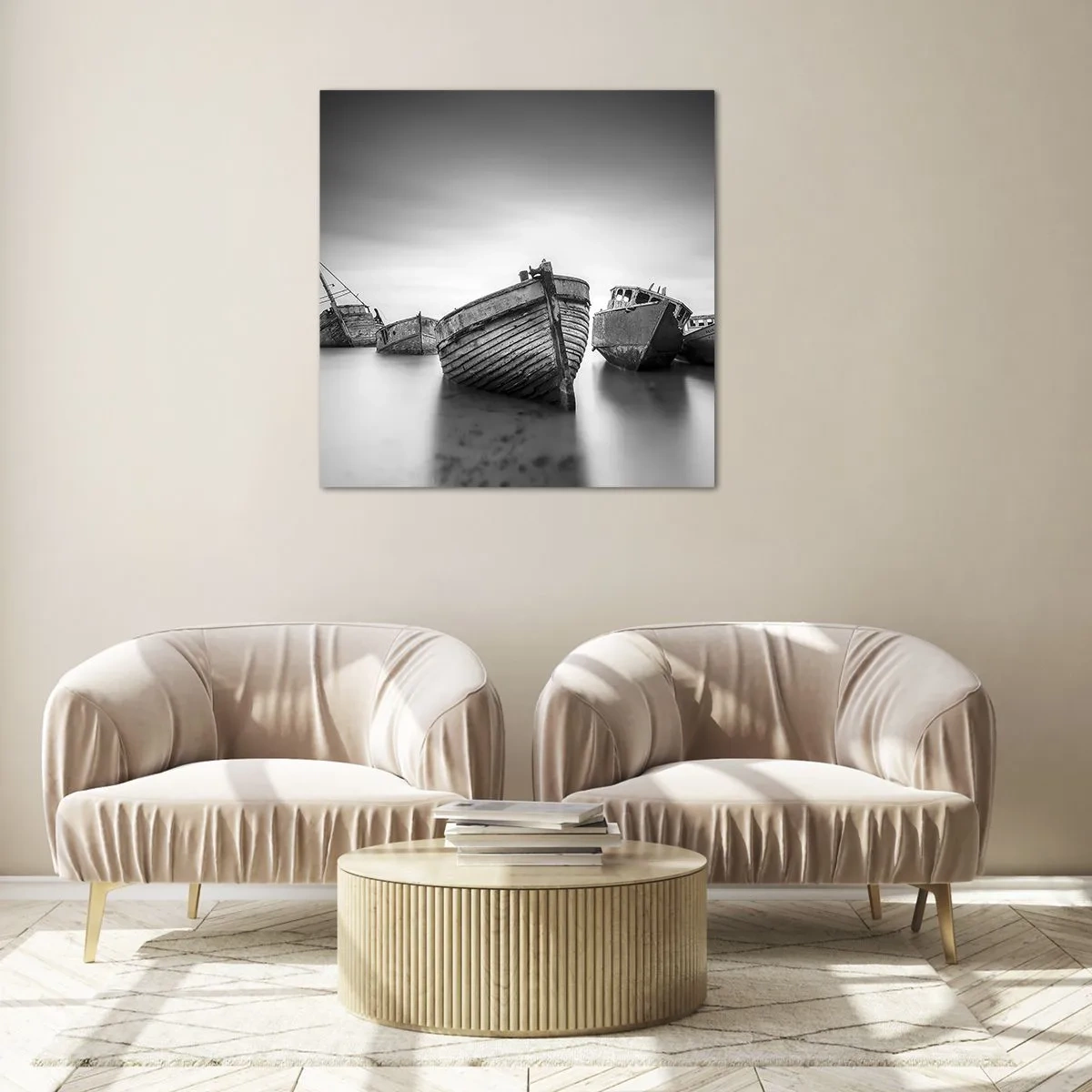 Cuadro sobre vidrio - Impresiones sobre Vidrio - Ahora solo quedan los recuerdos... - 40x40 cm