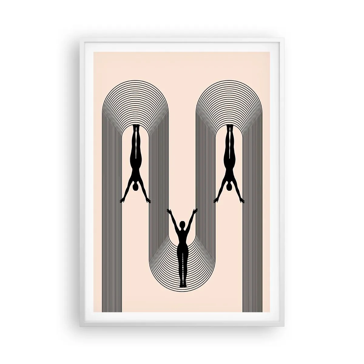 Póster en marco blanco - Al revés, o no - 70x100 cm