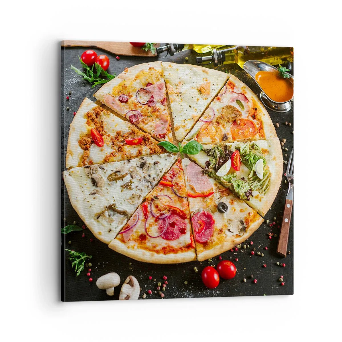 Cuadro sobre lienzo - Impresión de Imagen - Una gama de gustos - 70x70 cm