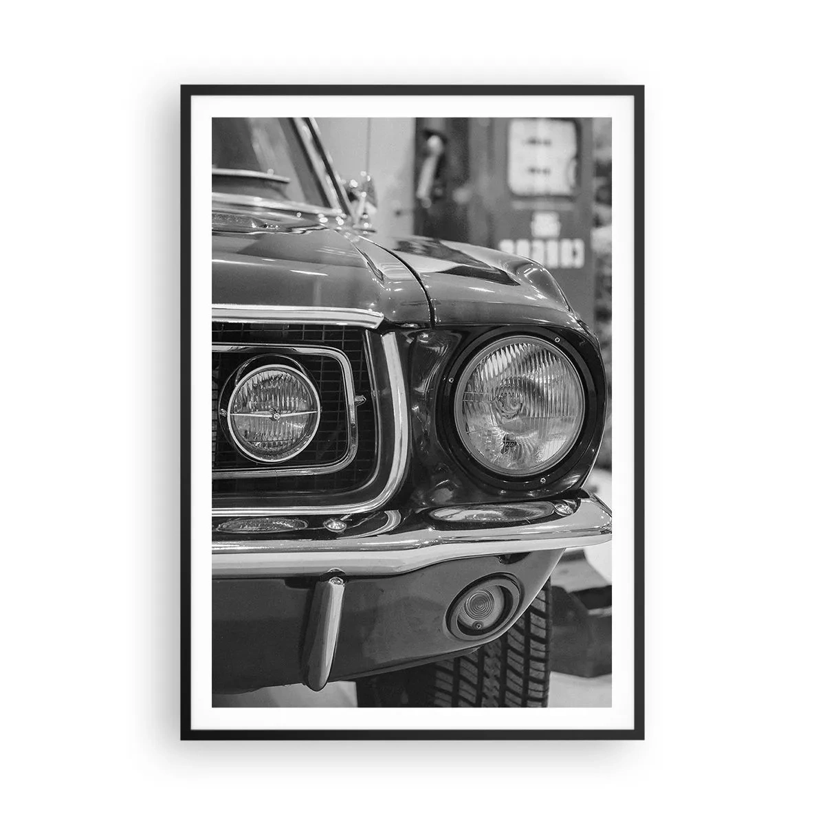 Póster en marco negro - Paseo rudo - 70x100 cm