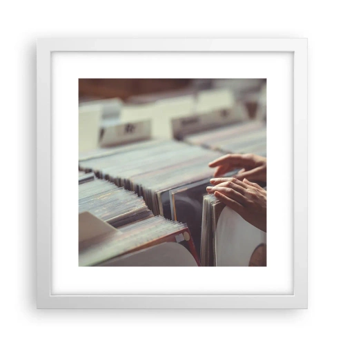 Póster en marco blanco - En busca de emociones - 30x30 cm