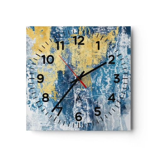 Reloj de pared - Reloj de vidrio - Una abstracción serena - 40x40 cm